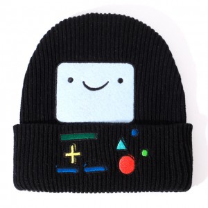 felt embroidery crochet knit cap beanie cute knitted hat boy Winter Hats