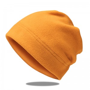 Polar Fleece Custom Logo Label Winter Slouchy Beanie Hats
