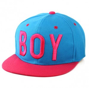 Color embroidery BOY flat brim hat men and women personality trend hip-hop hat casual wild sun hat