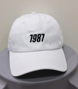 1987 letter embroidery peaked hat women’s summer all-match casual trendy men’s four seasons universal baseball cap