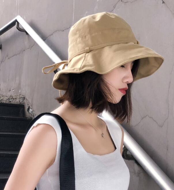 Summer big brim fisherman hat women’s cotton and linen breathable anti-UV sun hat foldable all-match sun hat Featured Image