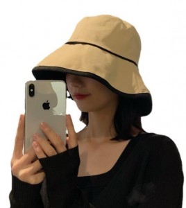 women’s summer all-match fisherman hat with big brim face shade and sun protection sun hat