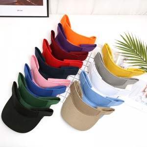 Wholesale custom logo cotton summer sports golf sun visor hat