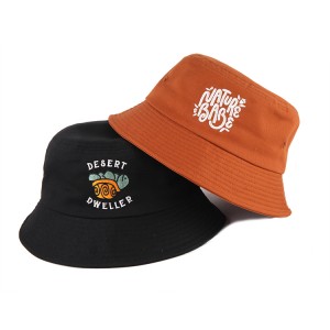 high quality fashion embroidered logo unisex fisherman hat custom logo bucket hat caps