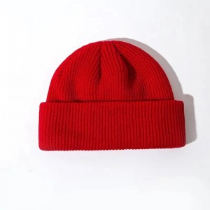 Fashion Scolid Color Soft Custom Jacquard Beanie Hat For Women