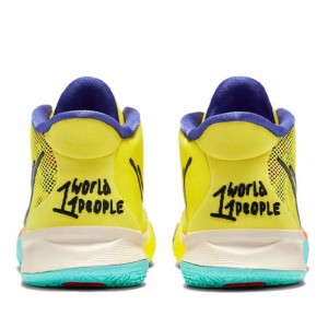Kyrie 7 ’1 World 1 People’ Yellow Basketball Shoes Wide Feet