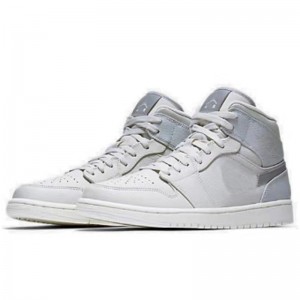 Jordan 1 Mid SE ‘Bone Grey’ Signed Jointly Basketball Shoes