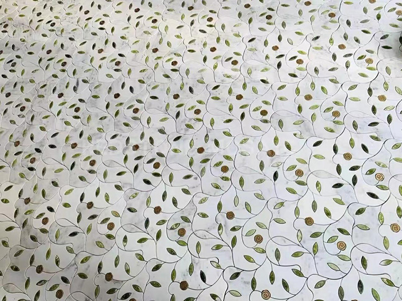 Nouveau-exquis-fleur-jet d'eau-marbre-mosaïque-carreaux (7)
