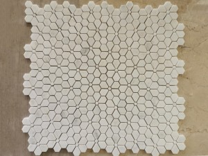La Chine approvisionnement d'usine de carreaux de mur et de sol en mosaïque de fleurs en marbre blanc