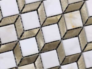 China Natural Stone and Metal Backsplash 3D Wall Stone Tiles Προμηθευτής
