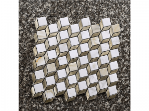 China Natuerlike stien en metalen Backsplash 3D Wall Stone Tiles Supplier