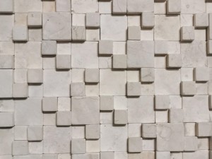 Didmeninė prekyba Kinijoje 3D marmurinės plytelės smėlio spalvos akmuo, netolygus mozaikinis užpakalis