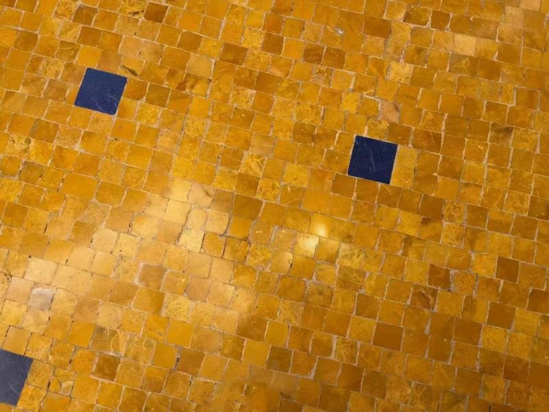 אבני פסיפס שיש צהוב קלאסי לאריח פסיפס רצפת מסדרון