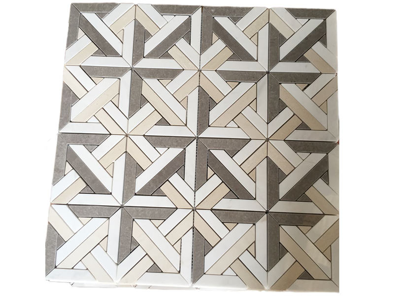 Cross Basketweave Marble Mosaic Tile ສໍາລັບກະເບື້ອງຫີນທໍາມະຊາດ