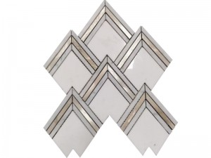 Dekorative Chevron Stone Gouden Arrow Marble Mosaic Tile Company