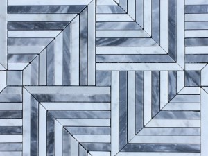 Dekorative Marble Geometryske Tile Diamond Stone Mosaic Foar Wall / Floor