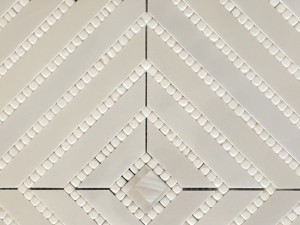 Dekoratív természetes márvány mini kőtégla négyzet alakú mozaik Backsplash