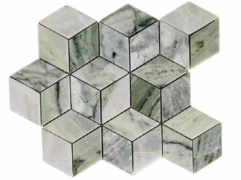 Ffatri-Uniongyrchol-Cyflenwad-Naturiol-Marmor-Mosaig-3D-Cube-Teil-(2)