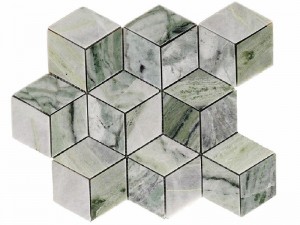 Karšti nauji produktai Siena Vonios kambarys Virtuvė Backsplash Waterjet Stone 3D marmuro mozaikinės marmurinės plytelės