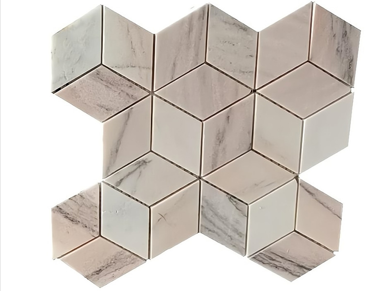 Fabriks-direkt-försörjning-naturlig-marmor-mosaik-3D-kub-kakel-(4)