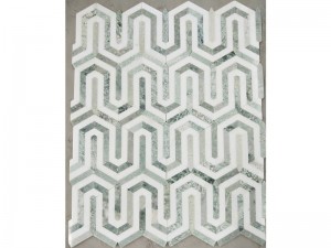 Hot Sale Kitajska Geometric Marmor Tile Harlow Picket Mosaic Stone