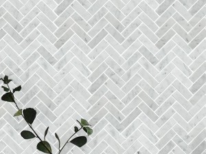 Hot Sale Green Herringbone Marble Mosaic Tile For BathroomKitchen