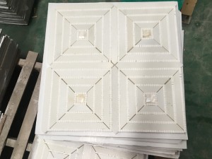 Marmor och snäckskal vit diamant mosaik kakel för kök/badrum