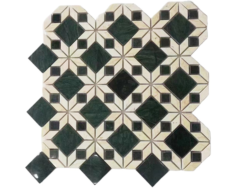 အတွင်းပိုင်းနှင့် အပြင်ပိုင်းအလှဆင်ရန်အတွက် ရောနှောထားသော စကျင်ကျောက်ပြား Mosaic ကြွေပြား