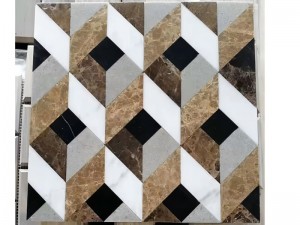 Venda a l'engròs de mosaics de marbre 3d de colors barrejats per a rajoles de paret i terra