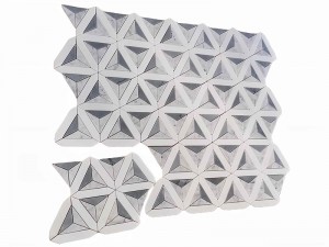 New Arrivée Héich-Qualitéit 3D Marmer Diamant Mosaik Backsplash
