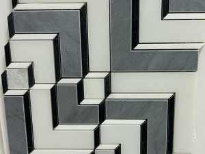 Novos mosaicos de mármore 3D da China de alta qualidade e azulejos de parede de pedra Uenven