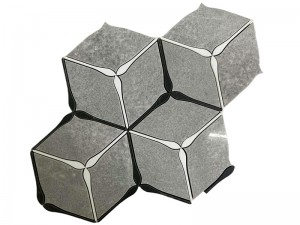 Umkhiqizo Omusha waseChina Cube Backsplash Tile Waterjet 3D Marble Mosaics