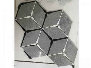Маҳсулоти нави China Cube Backsplash Tile Waterjet 3D Marble Mosaics