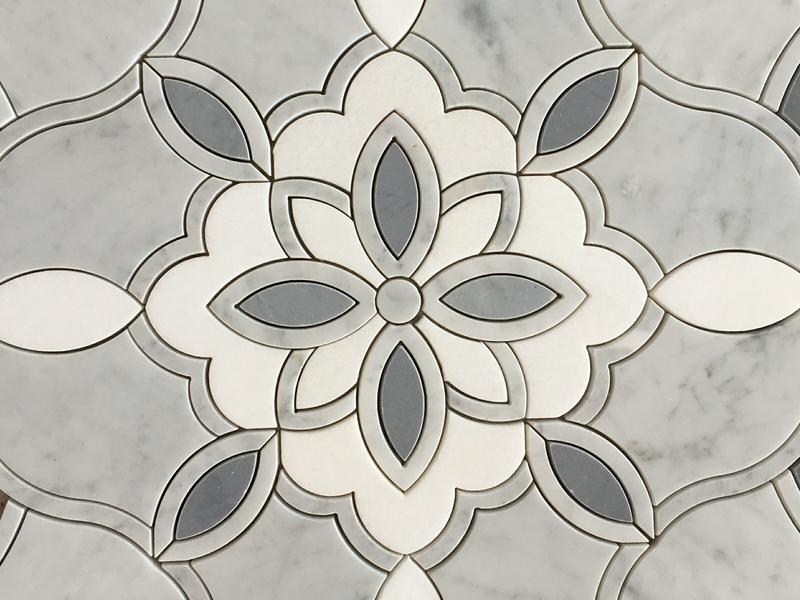 Nov vodni curek iz naravnega mešanega marmorja z vodnim curkom mozaika