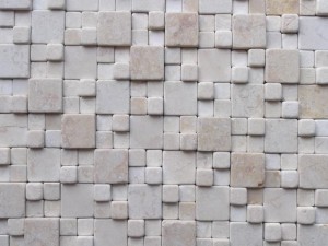 Partihandel dekorativa 3d natursten kakel tumlade marmor mosaik