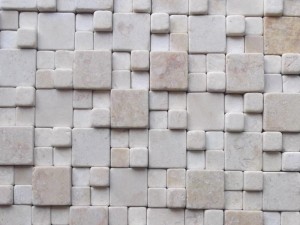 Borongan hiasan 3d Kotak Batu Alam Tumbled Marmer Mosaic