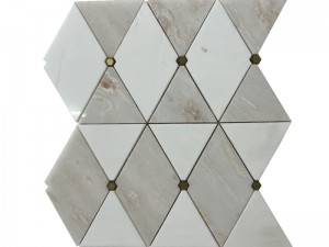Didmeninė prekyba deimantinėmis marmurinėmis mozaikinėmis plytelėmis su žalvario taškeliais sienoms