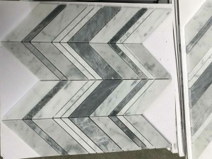 Lupum High-qualis Marmor Chevron Mosaic Tile For Wall / Solum