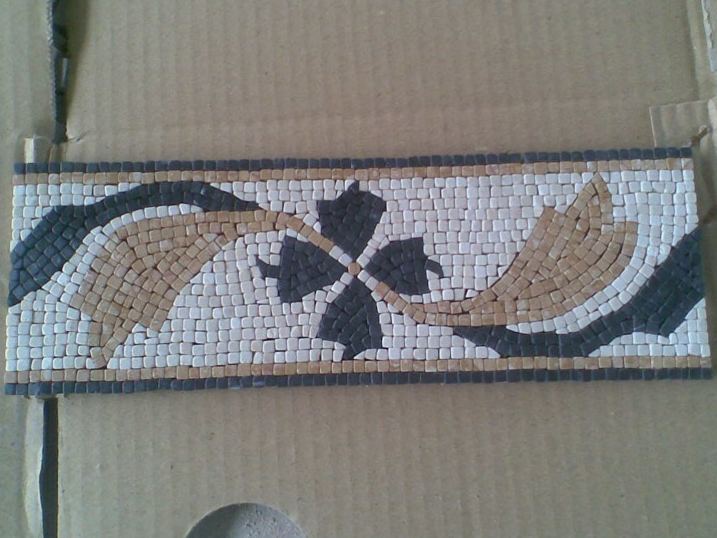 patrón de mosaico de tiras de bordes para decoración de paredes