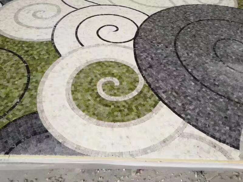 marmorist karikakra mosaiikplaadi värv aia mosaiikkaunistuses