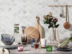 bijeli mramorni mozaik lanterna mozaik pločica pozadina za dekoraciju zidova u kuhinji
