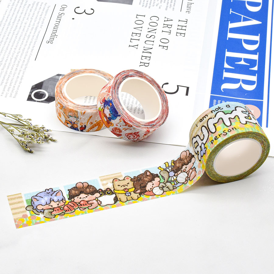 Clear High Quality Stationery Diy Holographic Foil Washi Tape Featured Image