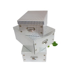 luxury custom metal button foldable gift box