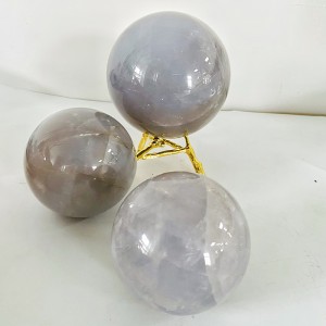 Esferes de quars rosa blau natural, boles de cristalls curatius de quars polit per a la decoració