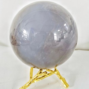 Bola Kuarsa Mawar Biru Alami Bola Kristal Penyembuhan Kuarsa Dipoles Untuk Dekorasi