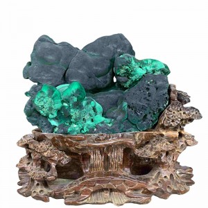 Natural Malachite Mineral Specimen Katsi Ziso Rokushongedza Chipo Chinosanganisira Chimiro