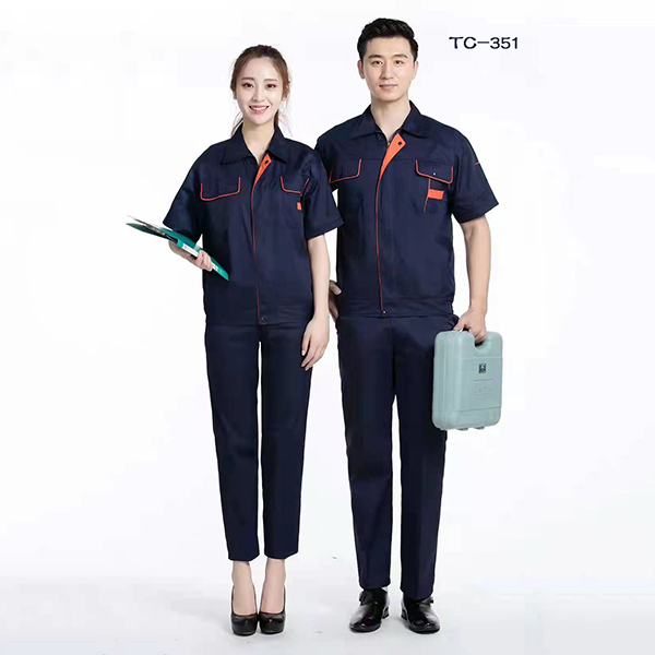 Spring And Autumn Summer Wear Orange Block  Wear-Resistant And Breathable Auto Repair Tooling Factory Workshop  Uniforms
