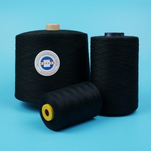 Hilo de coser 100% poliéster hilado negro y color 44/2