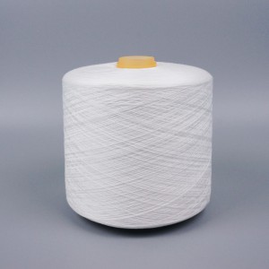 100% spun polyester sewing thread semi dull raw ສີຂາວ 20/2/3/4-60/2/3