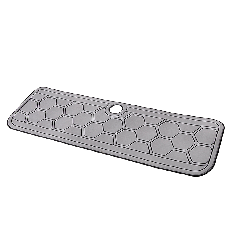 Logo personalizado e tamaño de iate gris panal hexagonal lámina antiorballo piso de barco alfombra sintética barcos piso de goma